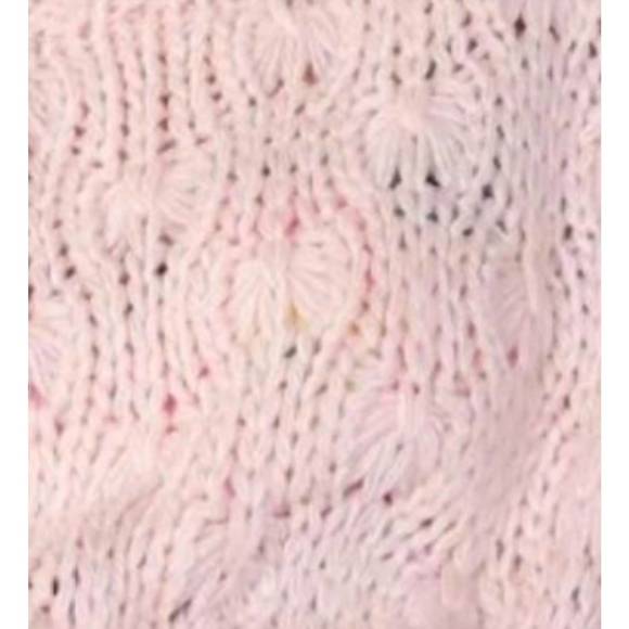 NEW BEULAHSTYLE cropped crochet sweater with 3d flowers in pink - Picture 2 of 2
